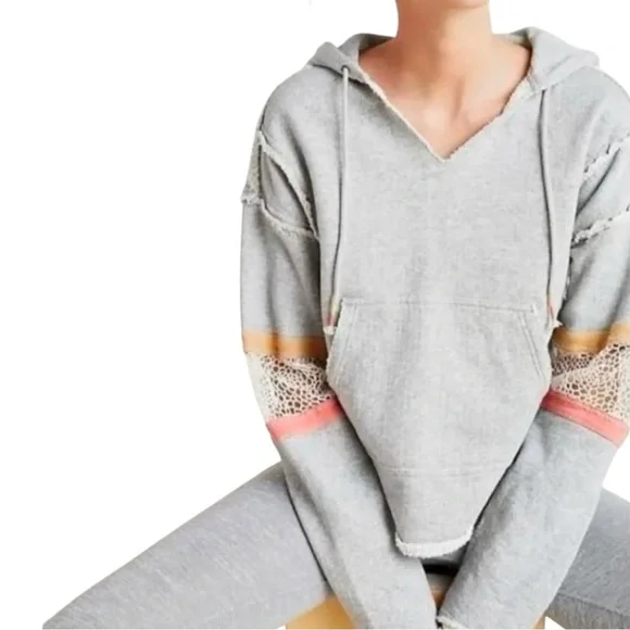 Free People FP Movement Dream Catcher Gray Hoodie - Picture 2 of 7